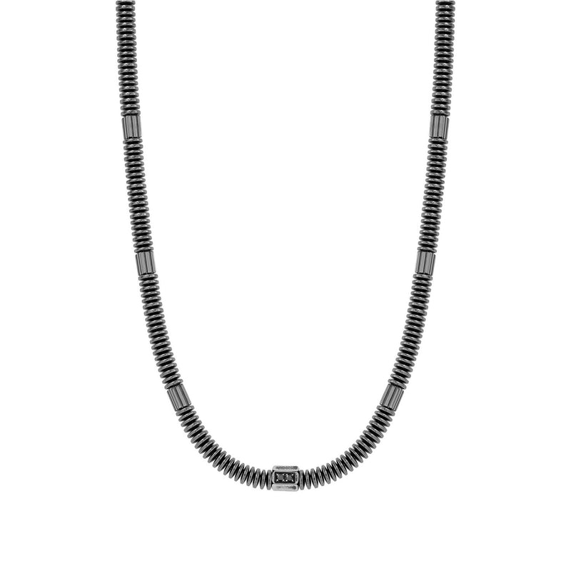 Nomination B-Yond Hyper Edition Black Steel Necklace with CZ