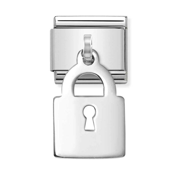 Nomination Classic Link Pendant Padlock Charm in Silver
