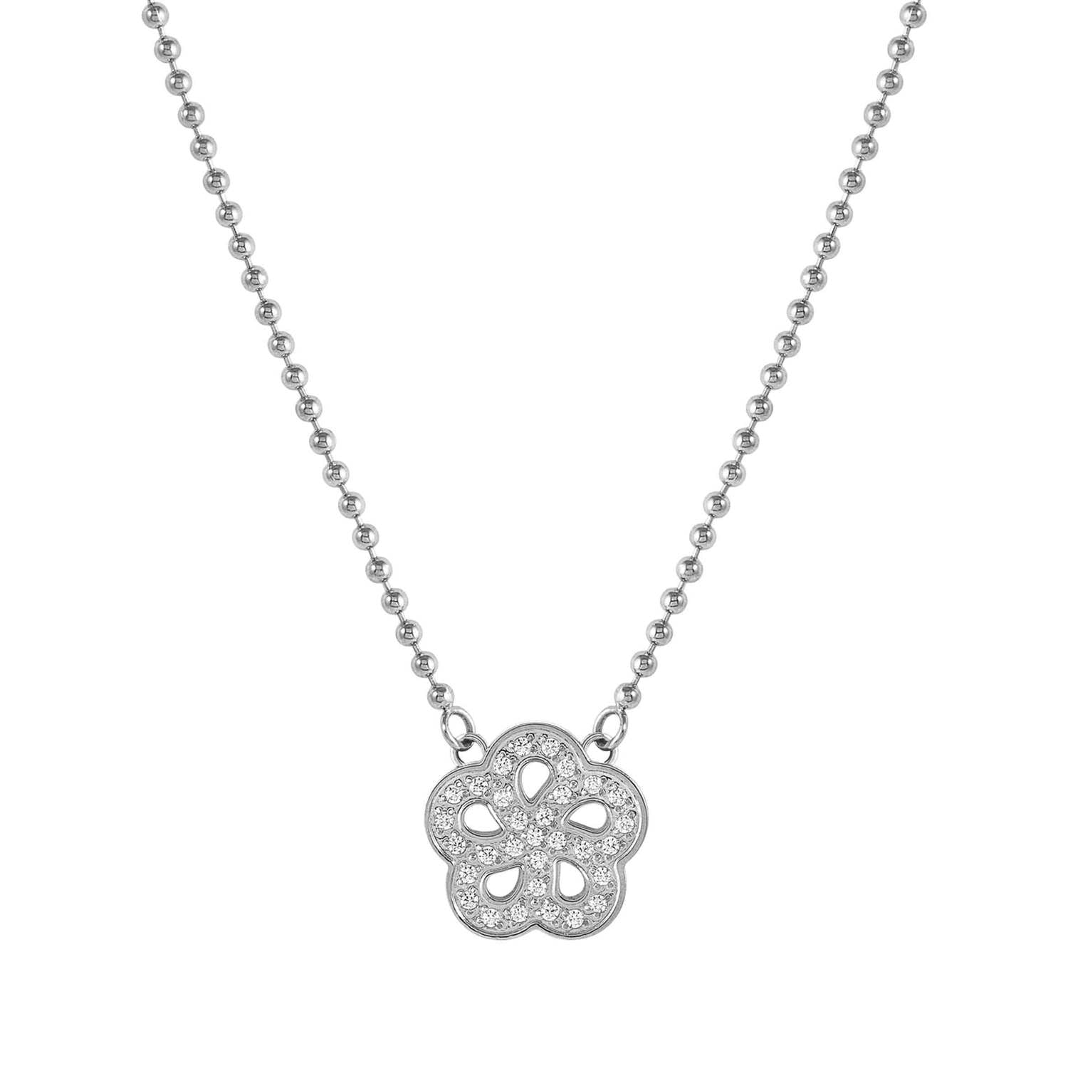 Nomination Soffio D'Amore Flower Necklace with CZ