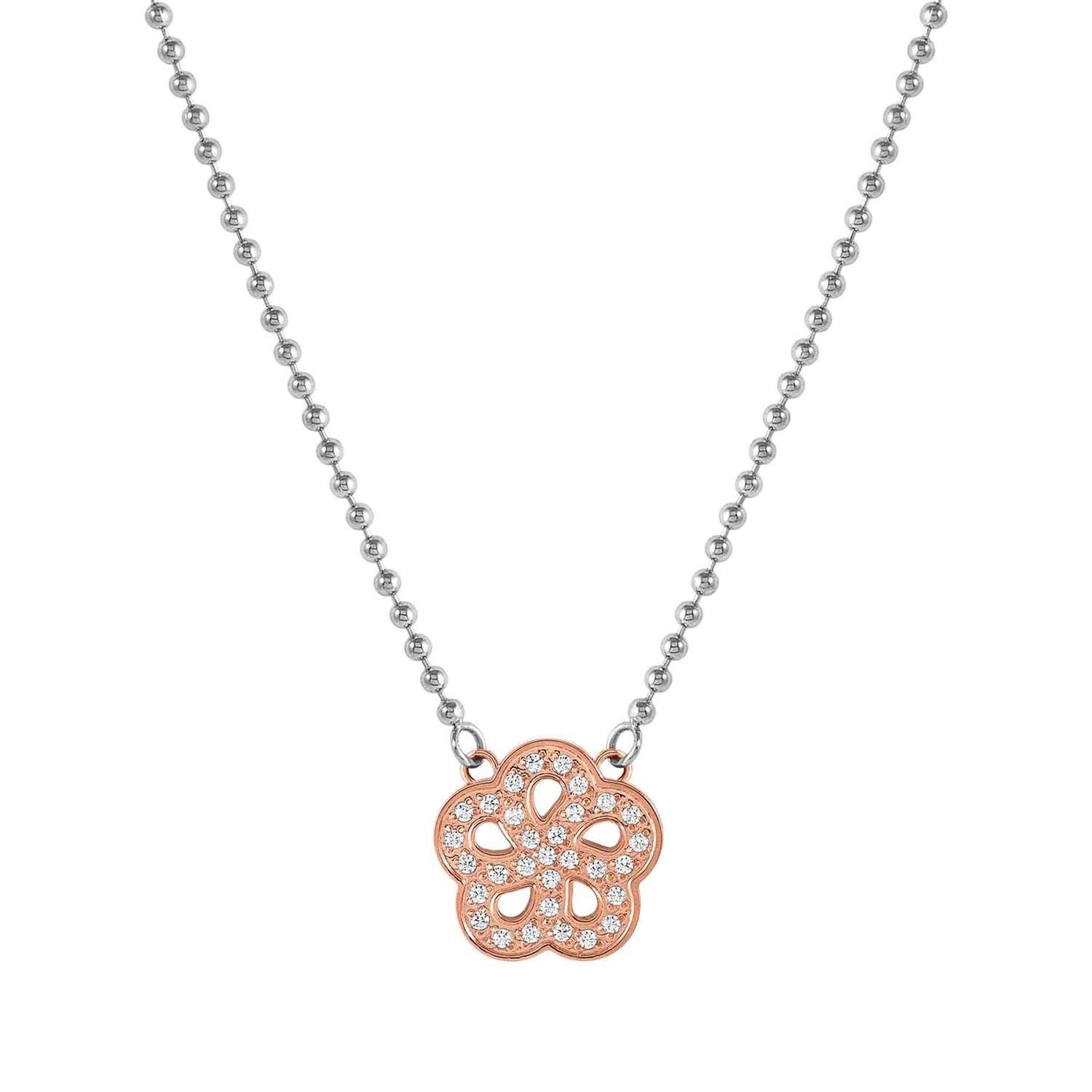 Nomination Soffio D'Amore Flower Necklace with CZ