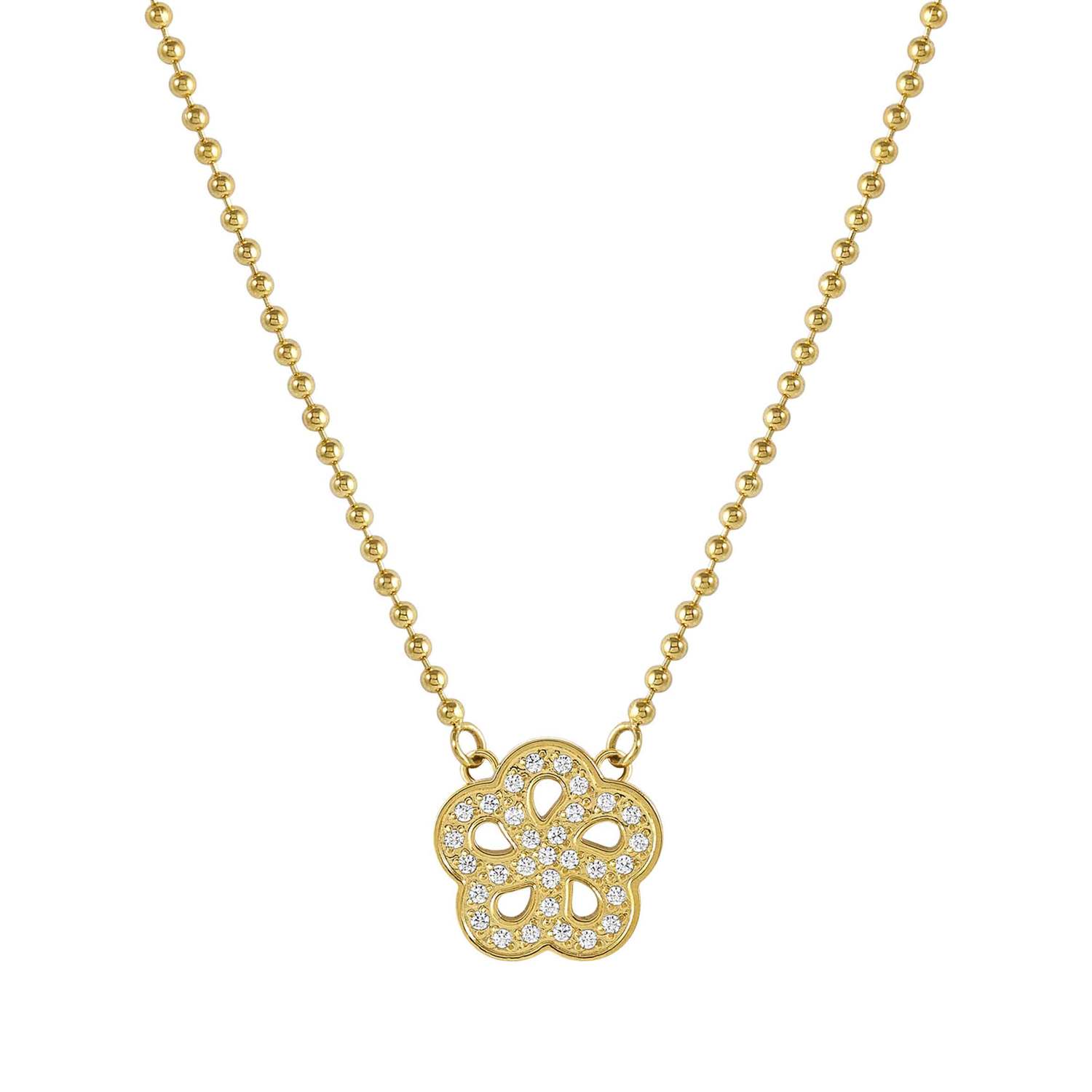 Nomination Soffio D'Amore Flower Necklace with CZ