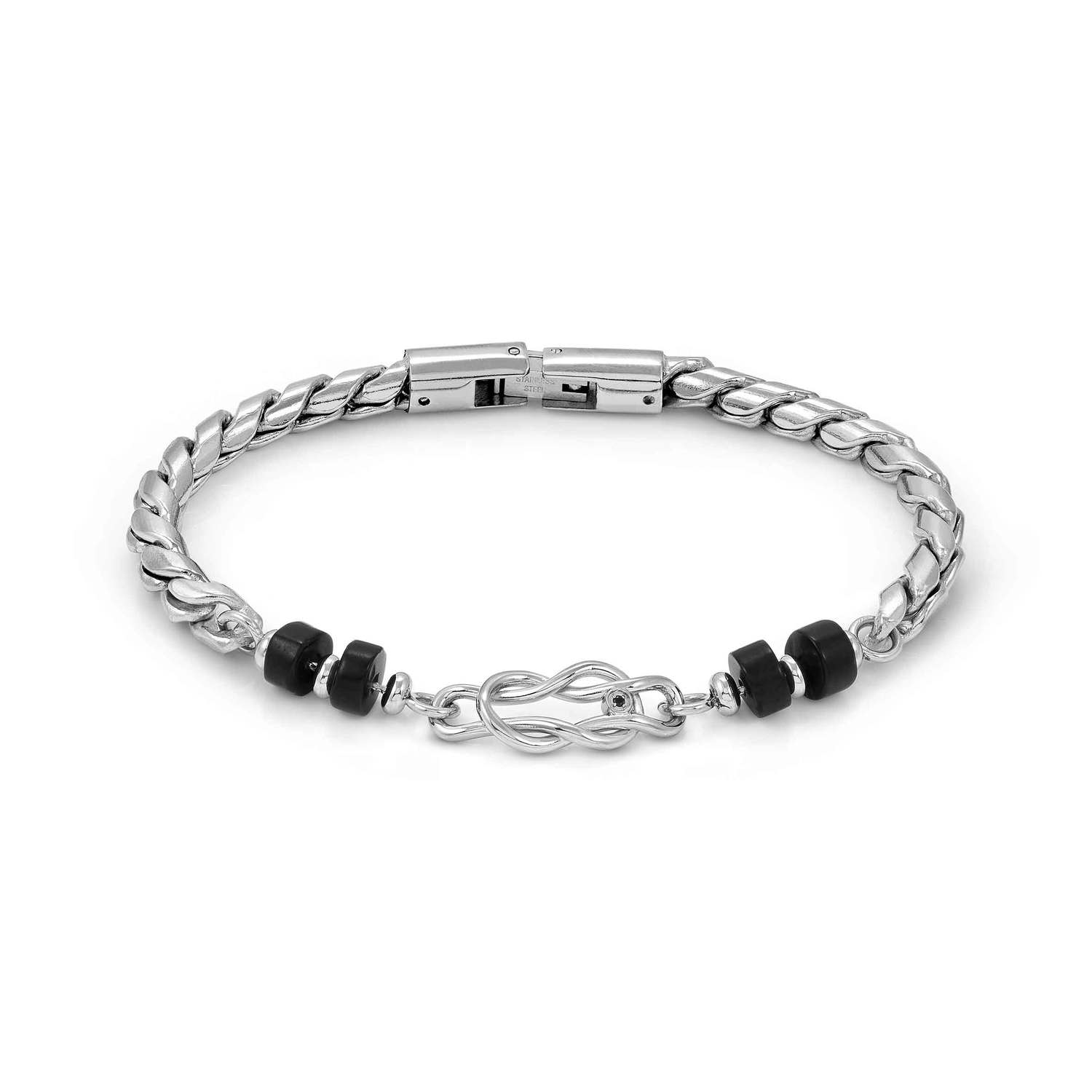 Nomination Atlante Bracelet with Knot and Black Agate