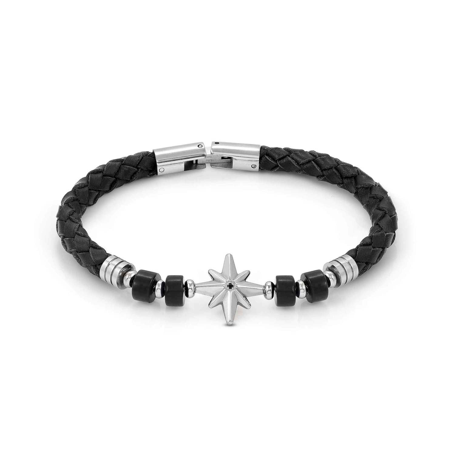 Nomination Atlante Bracelet with Wind Rose and Black Agate