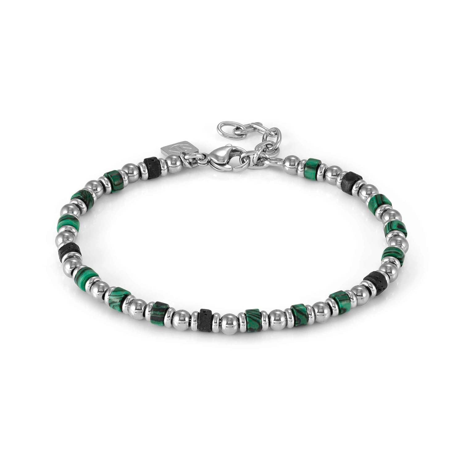 Nomination Instinct Style Sea Edition Bracelet Malachite & Lava Stone