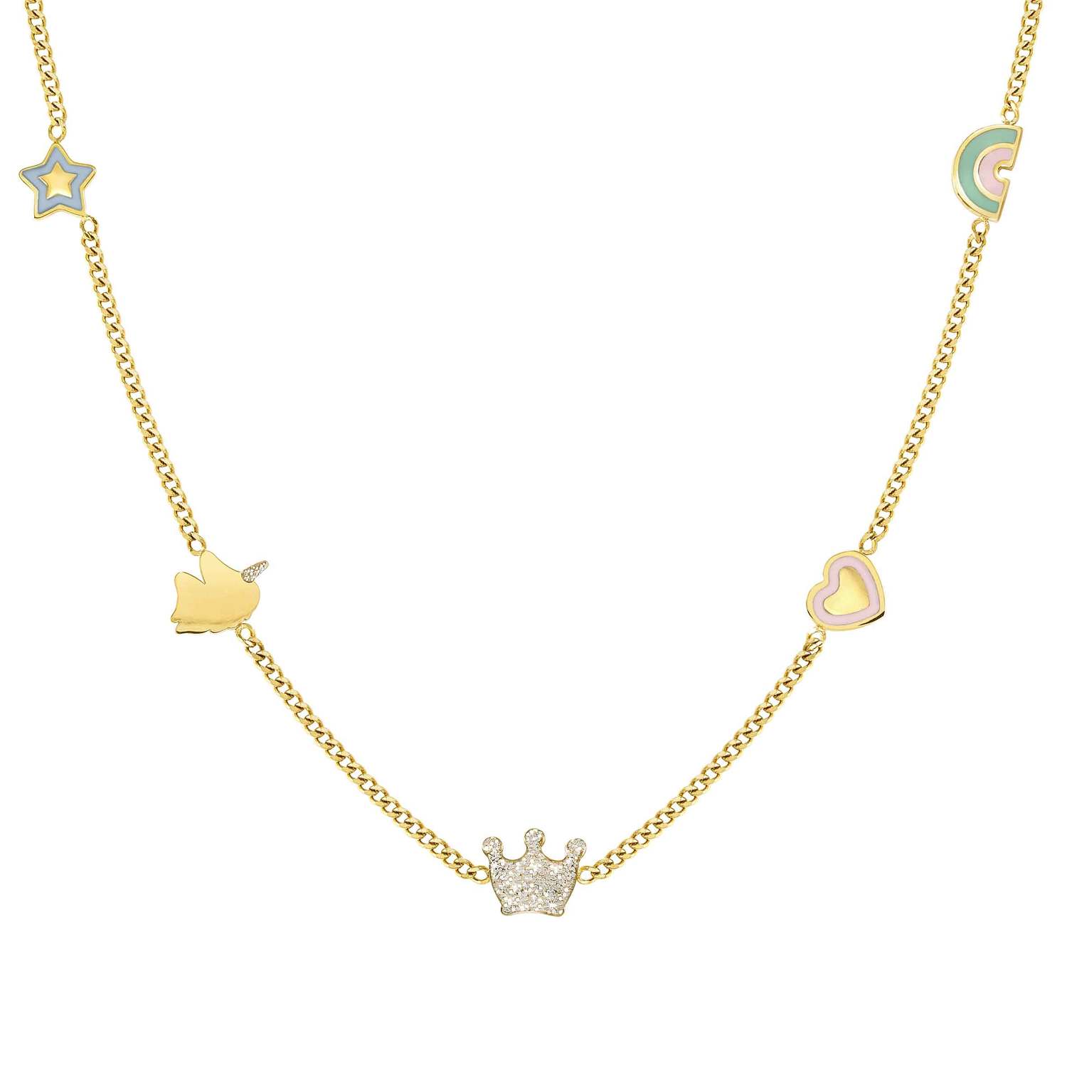 Nomination Fairy Icons Mixed Symbols Necklace gold