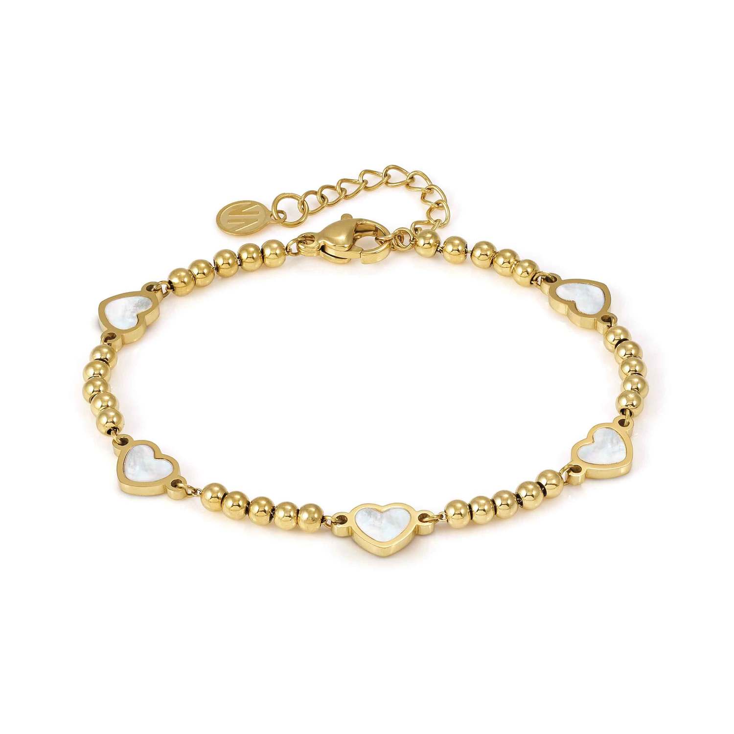 Nomination Emosfere Stainless Steel Hearts Bracelet Gold Finish