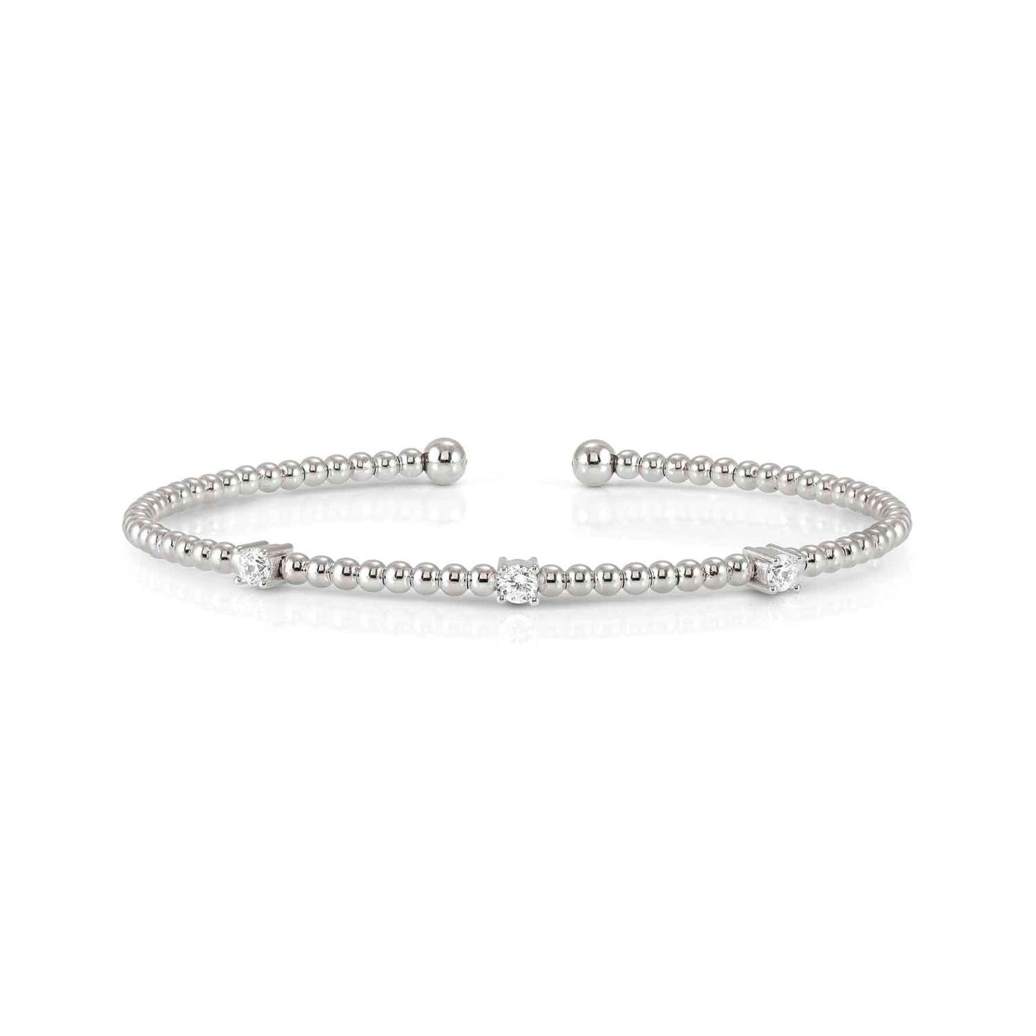 Nomination Fashion Era Bangle with 3 Cubic Zirconia silver