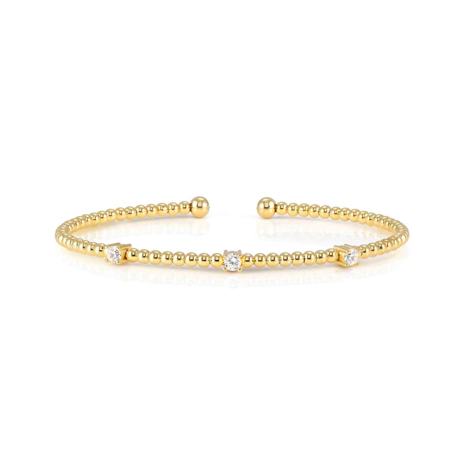Nomination Fashion Era Bangle with 3 Cubic Zirconia gold