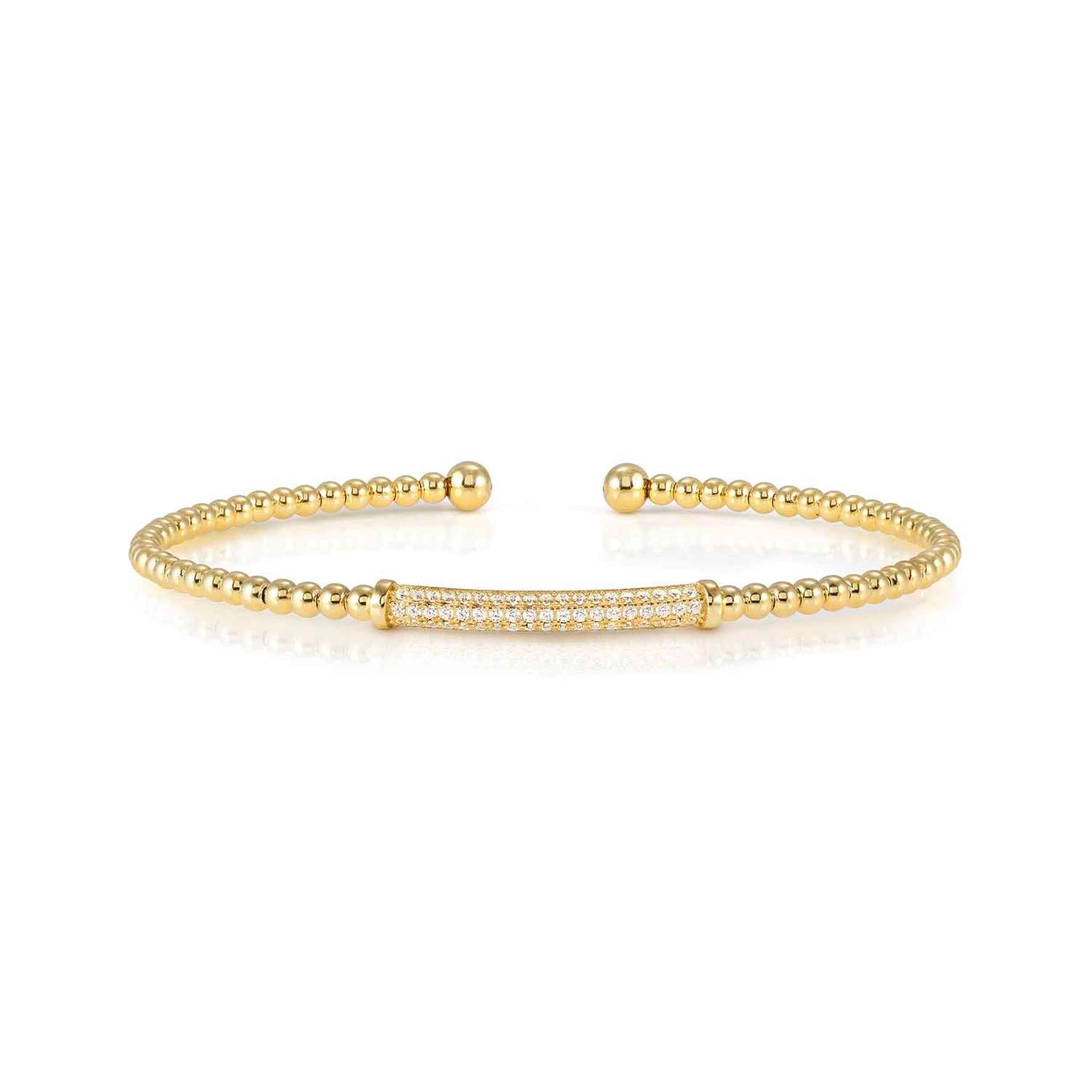 Nomination Fashion Era Bangle with Cubic Zirconia Bar gold