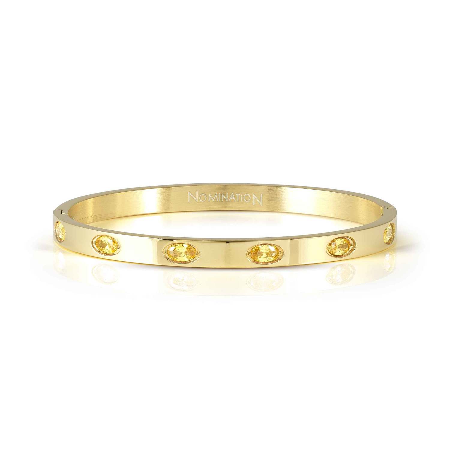 Nomination Pretty Bangles Yellow Gold PVD with yellow Stones