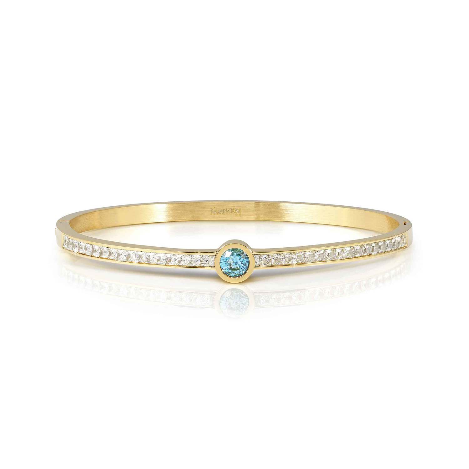 Nomination Pretty Bangles Yellow Gold PVD with White & Coloured Stones