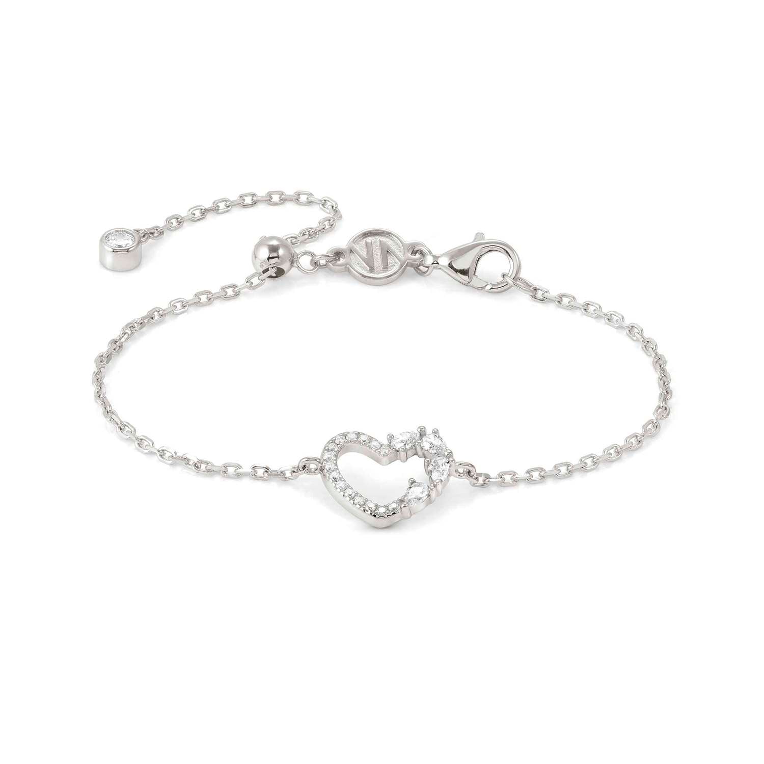Nomination Shine Me Up Heart Bracelet with white CZ