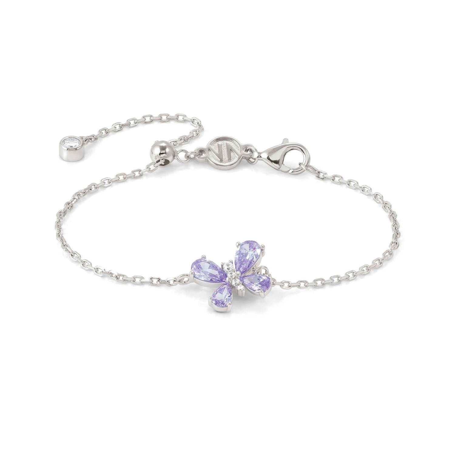 Nomination Shine Me Up Butterfly Bracelet with lilac CZ