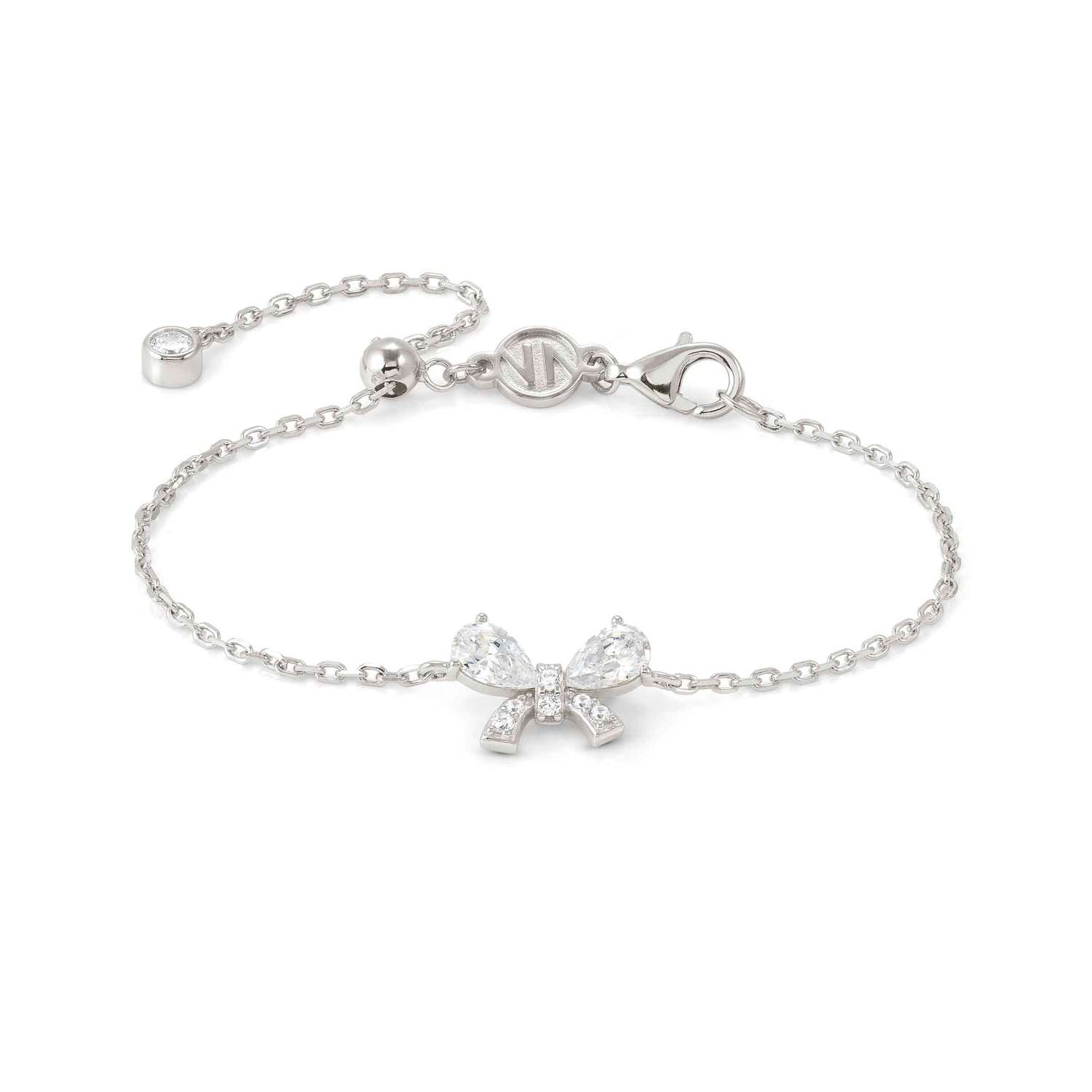 Nomination Shine Me Up Bow Bracelet with white CZ
