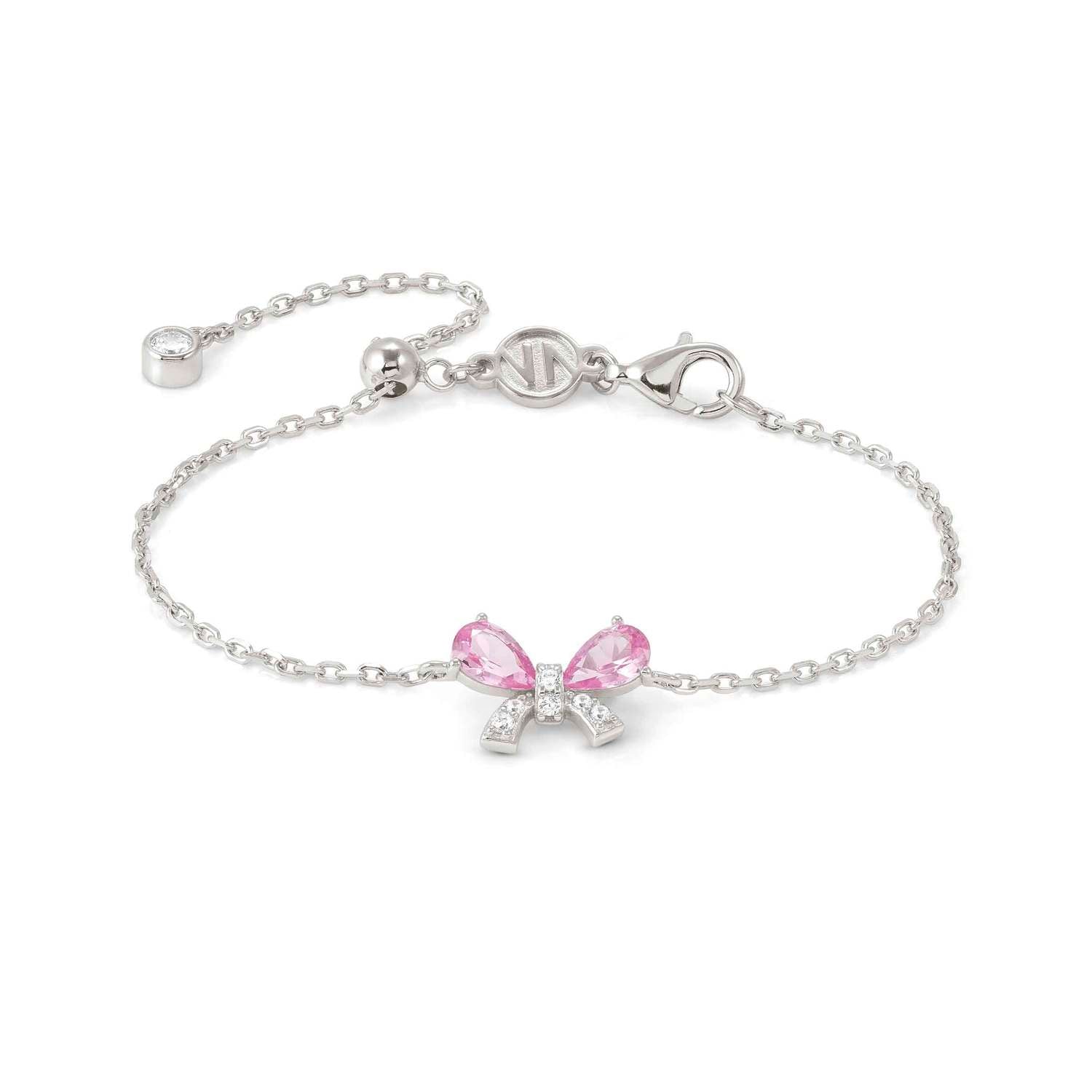 Nomination Shine Me Up Bow Bracelet with pink CZ