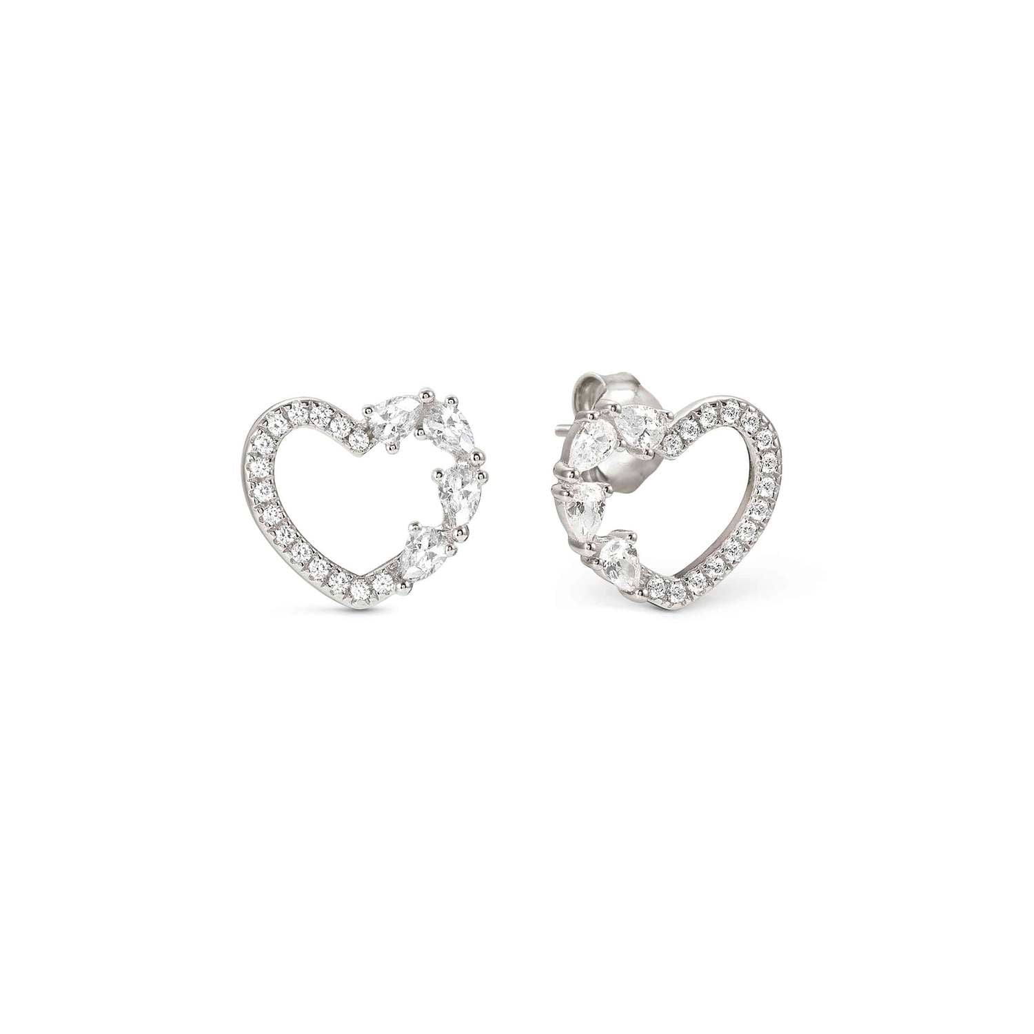 Nomination Shine Me Up Heart Earrings with CZ