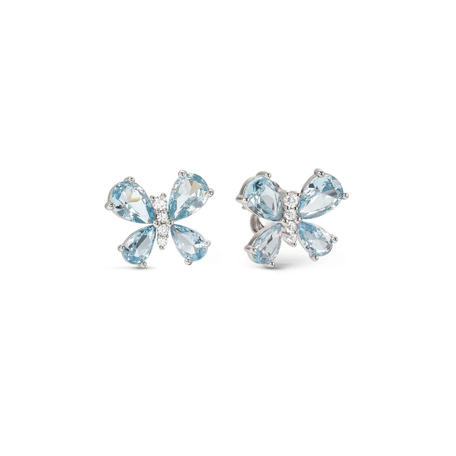 Nomination Shine Me Up Butterfly Earrings with blue CZ