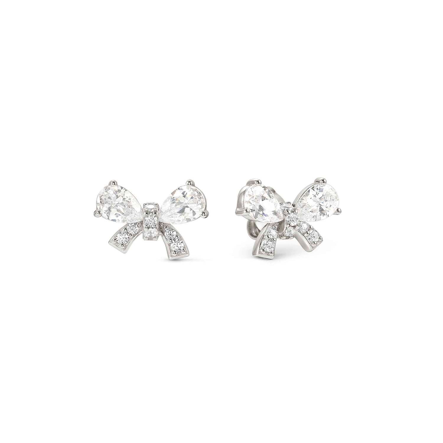 Nomination Shine Me Up Bow Earrings with white CZ