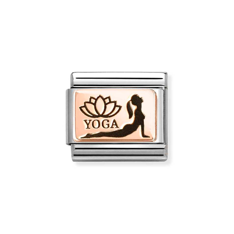 Nomination Classic Link Yoga Cobra Charm in Rose Gold