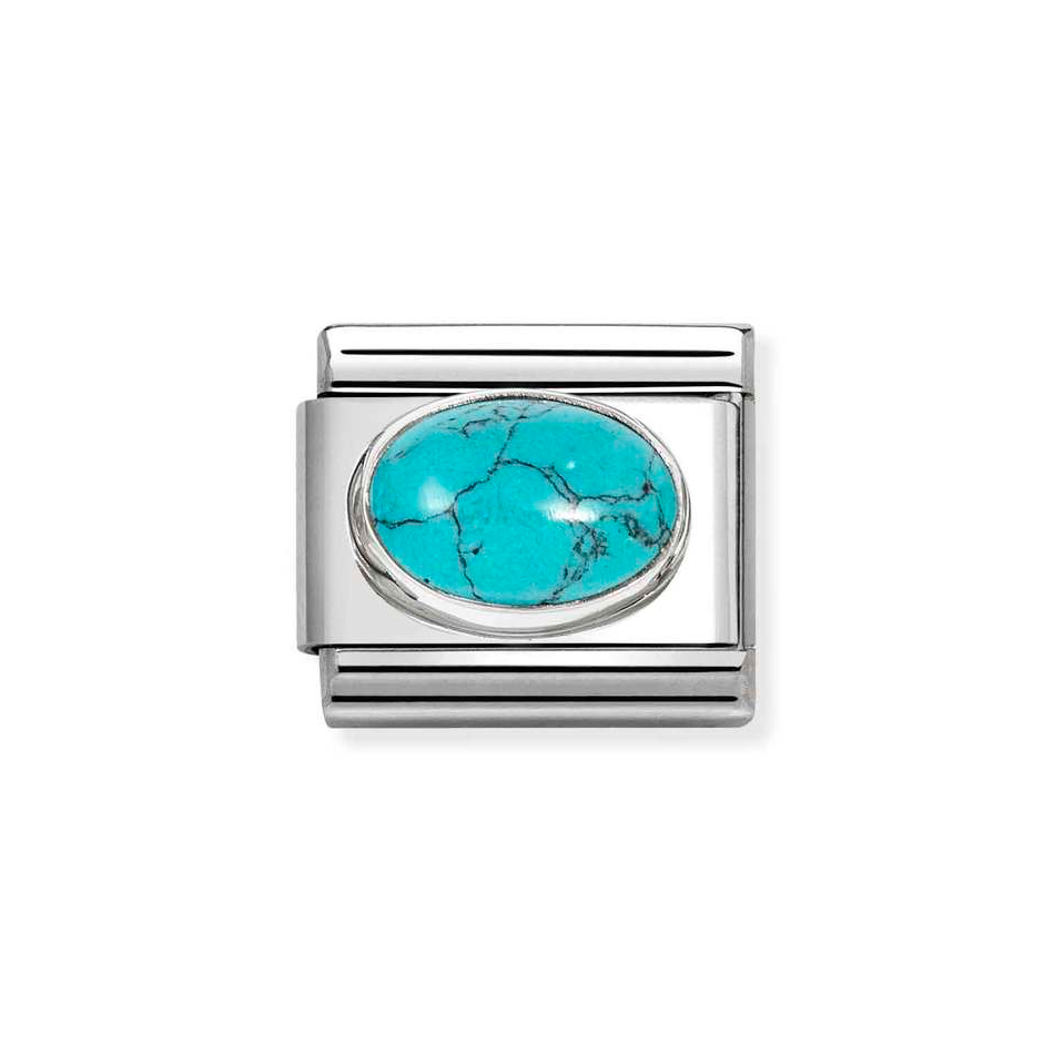 Nomination Classic Turquoise Stone Charm in Silver
