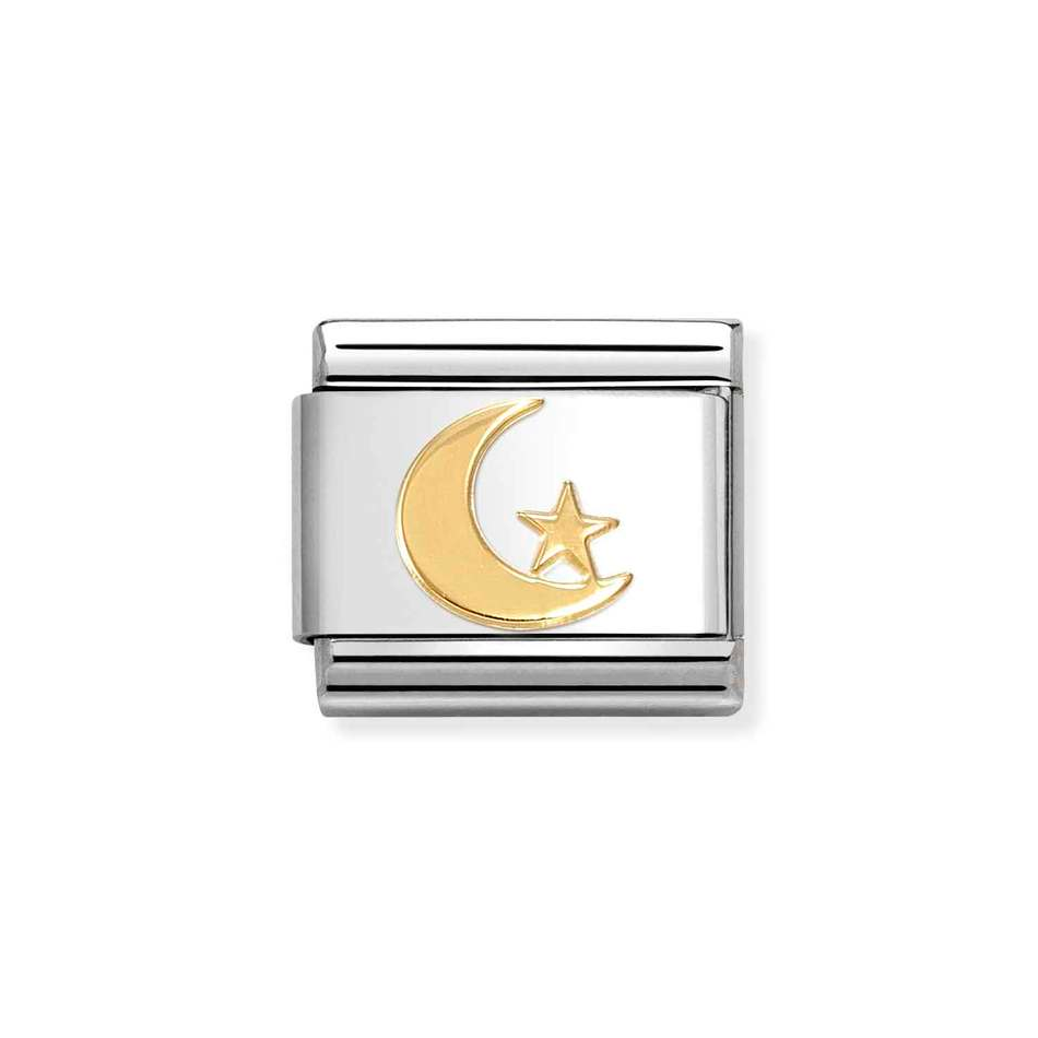 Nomination Classic Link Moon & Star Charm in Gold