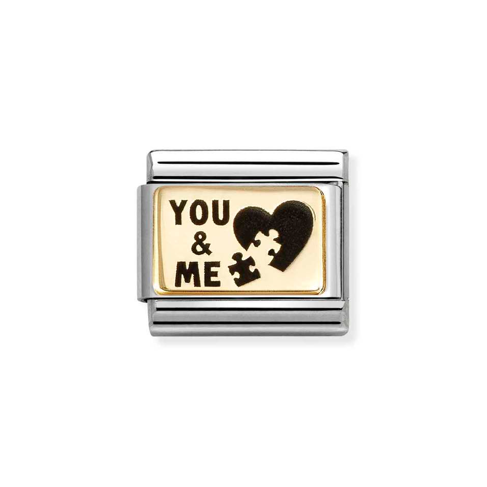 Nomination Classic You and Me Puzzle Charm in Gold