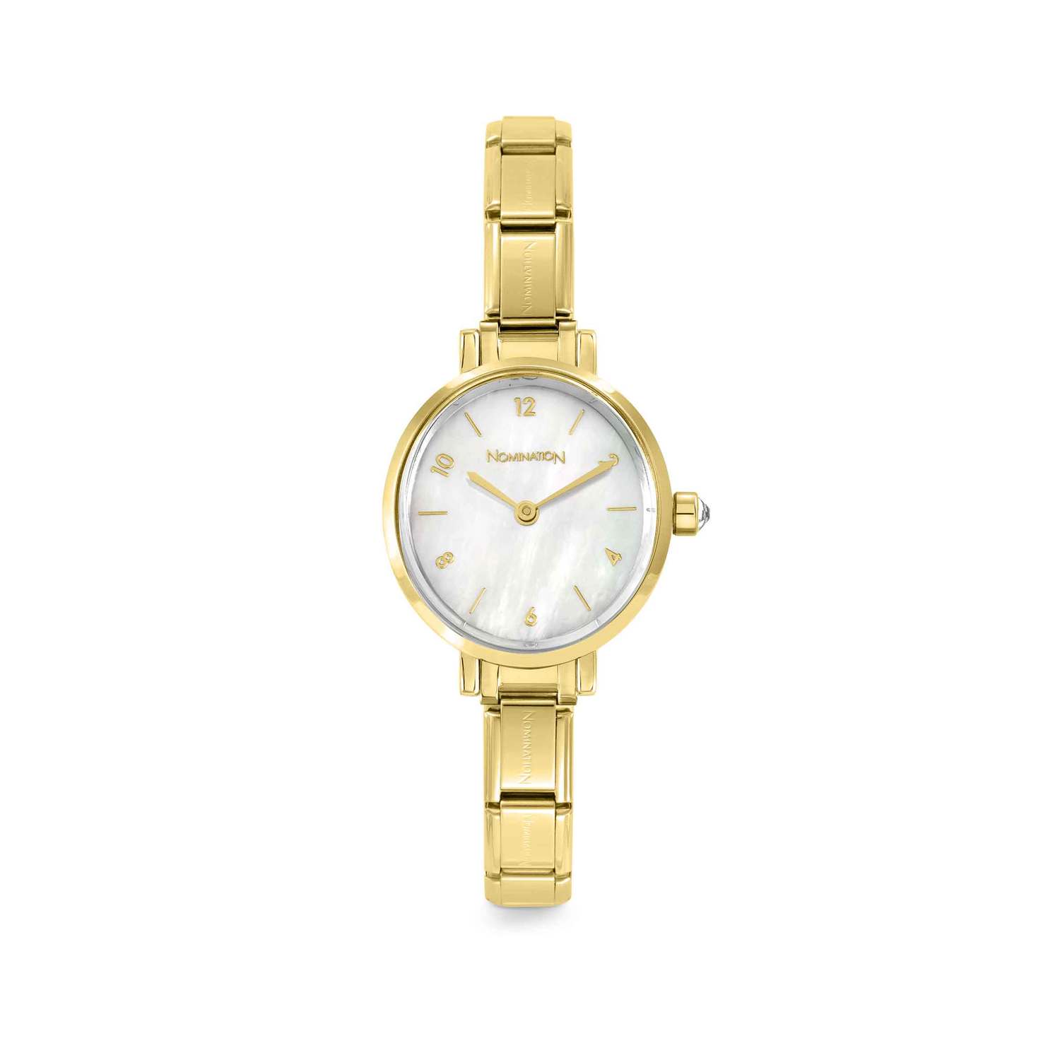 Nomination Paris Oval Watch Mother of Pearl in Yellow PVD