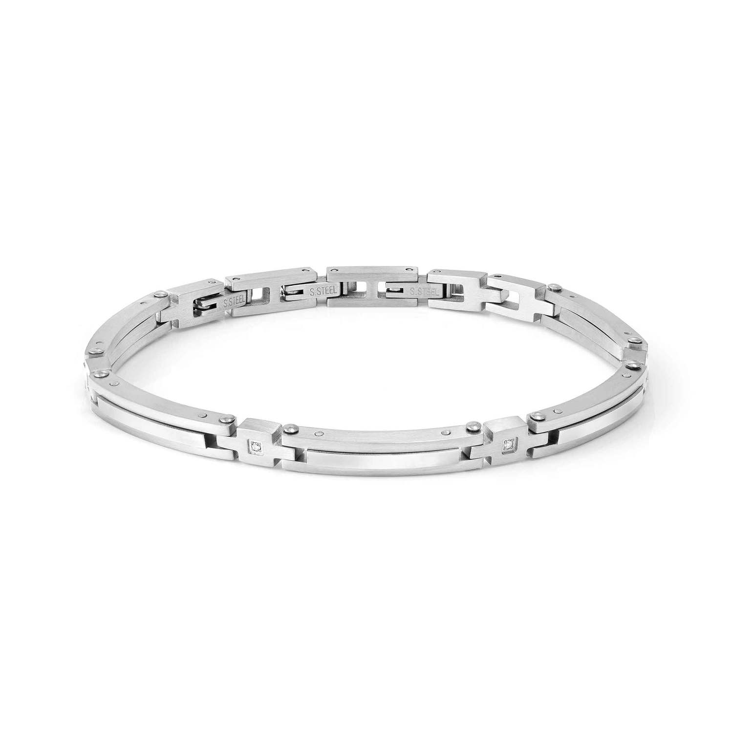 Nomination Strong Diamond Geometric Bracelet with 4 white Diamonds