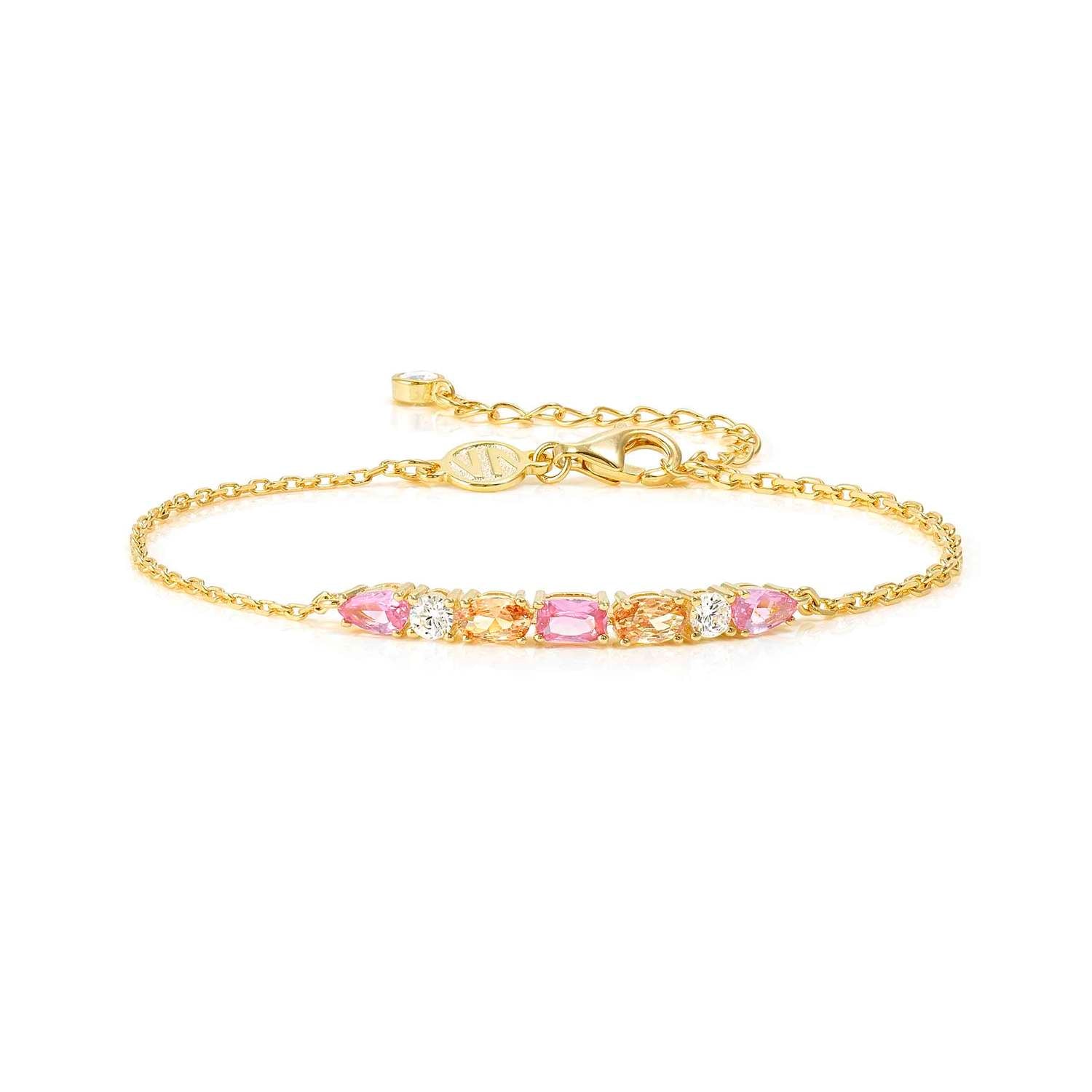 Nomination Colour Wave Aurora Edition Mixed CZ Bracelet gold pink and yellow