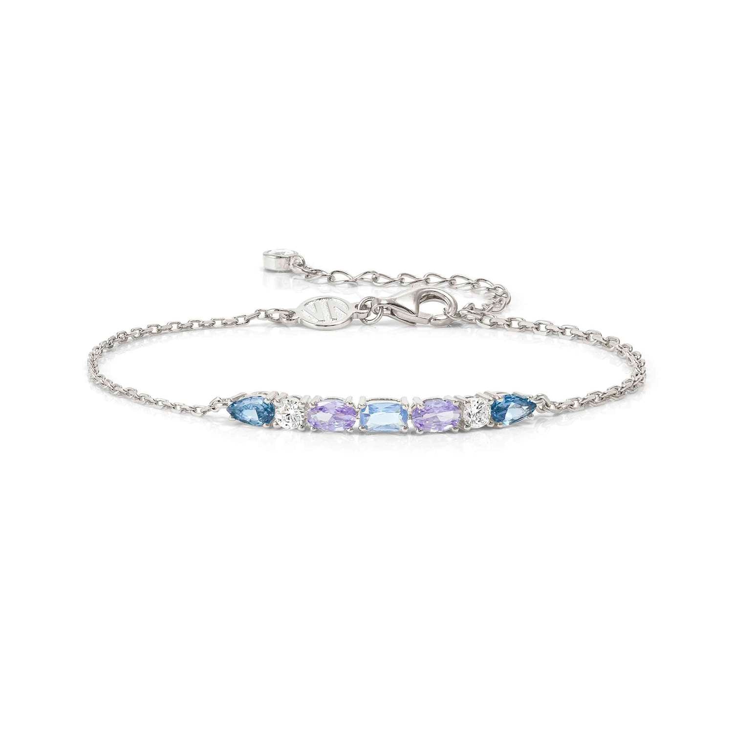 Nomination Colour Wave Aurora Edition Mixed CZ Bracelet silver blue and lilac