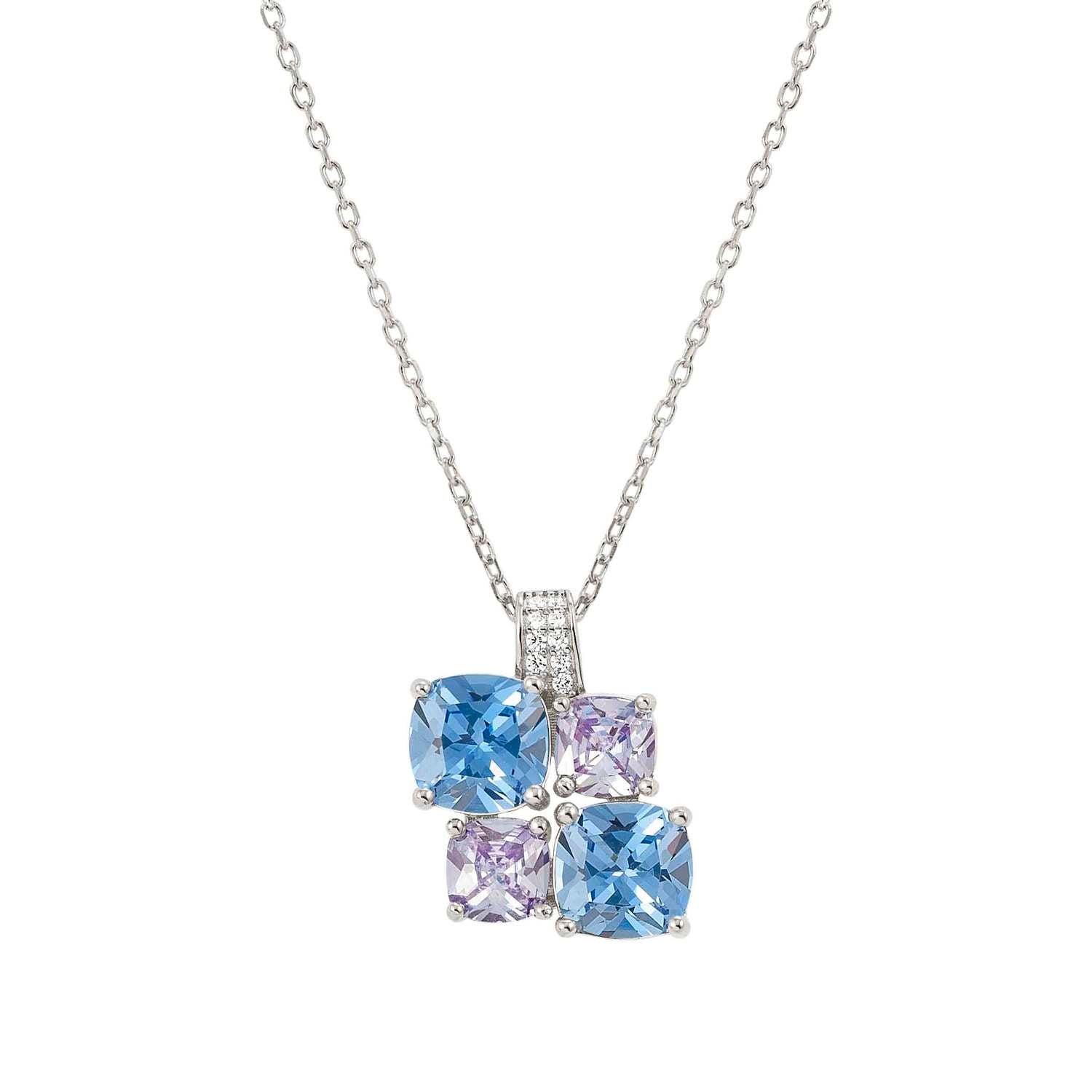 Nomination Colour Wave Aurora Edition Mixed CZ Pendant silver blue and lilac