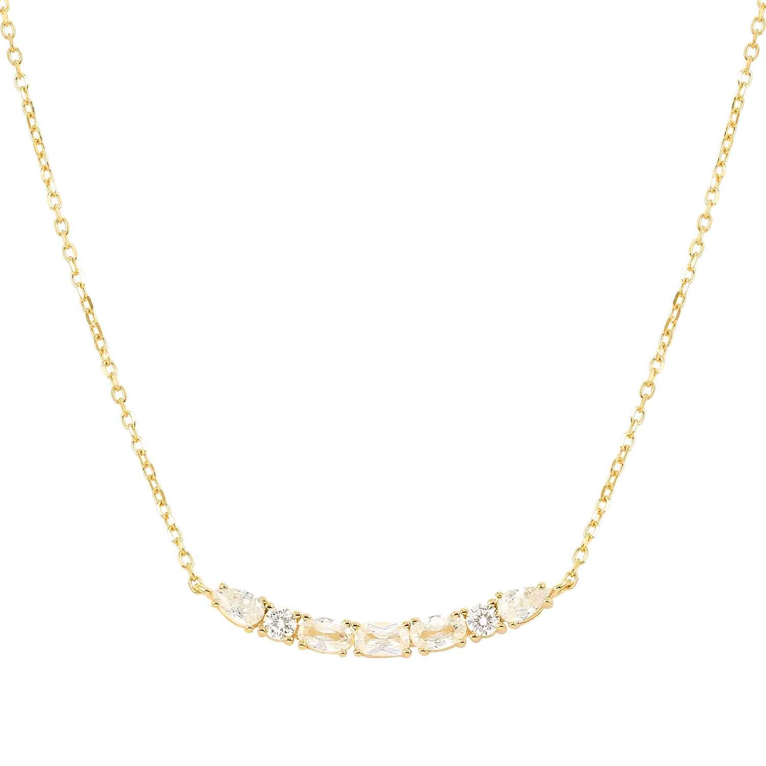 Nomination Colour Wave Aurora Edition White CZ Necklace gold finish