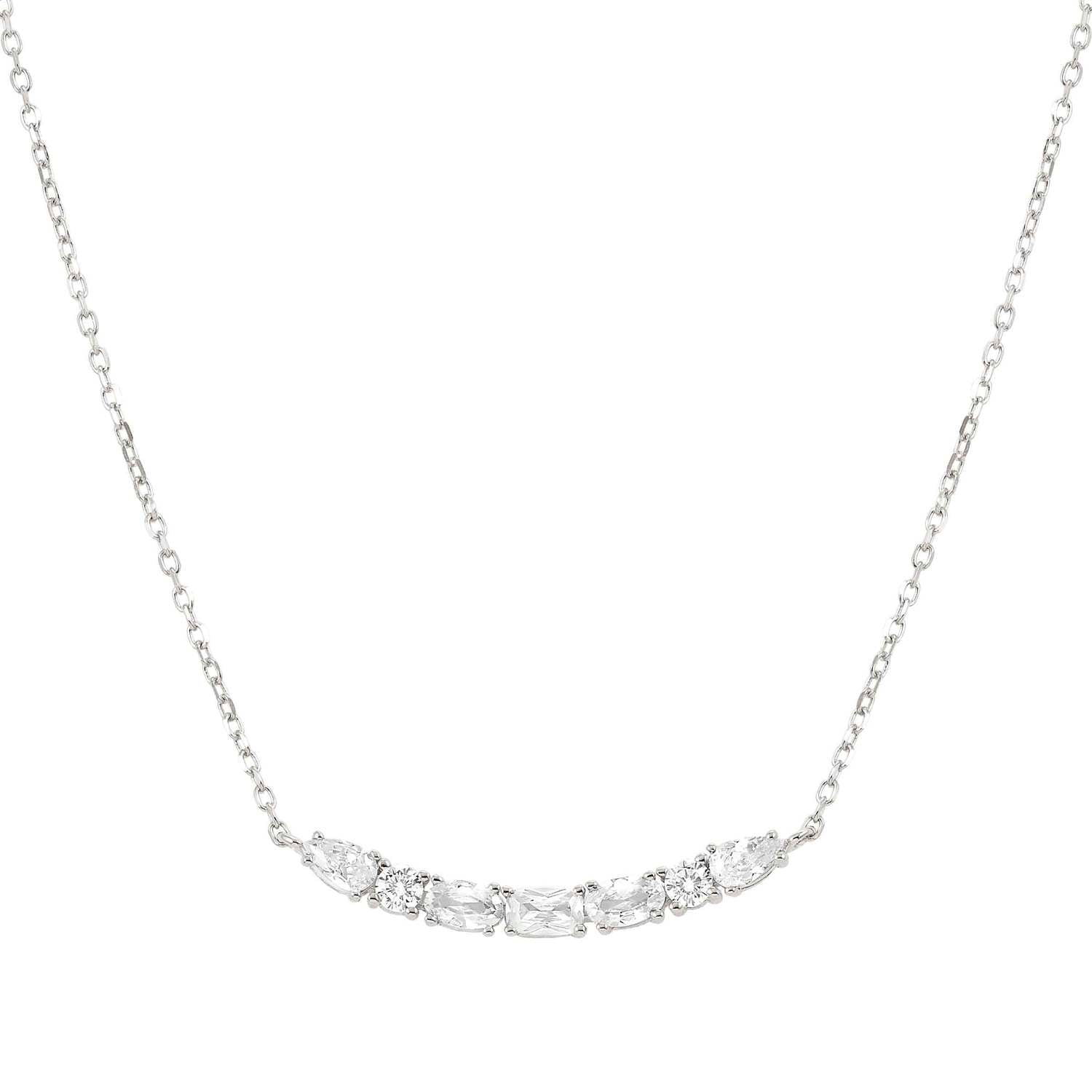Nomination Colour Wave Aurora Edition White CZ Necklace silver