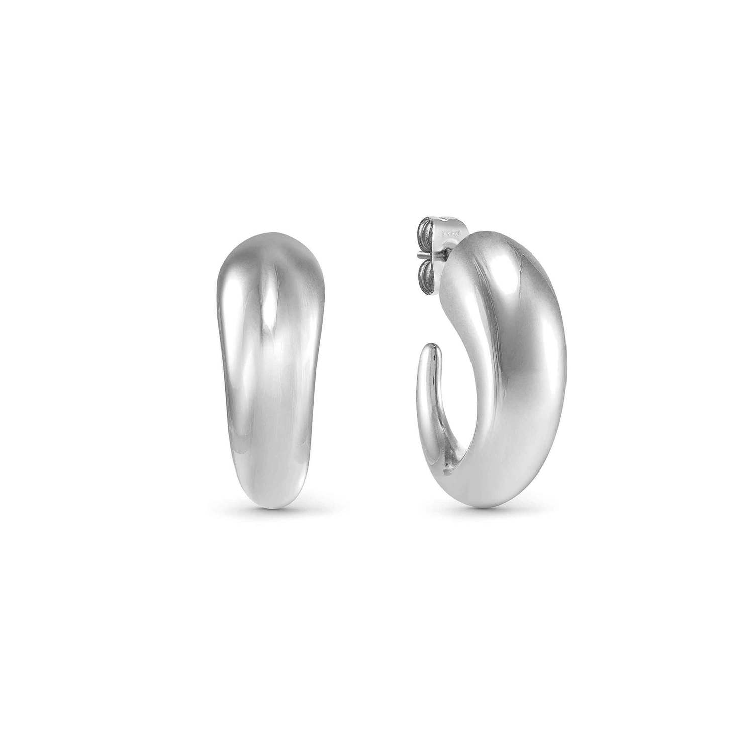 Nomination Ecclettica Small Drop Hoop Earrings silver finish
