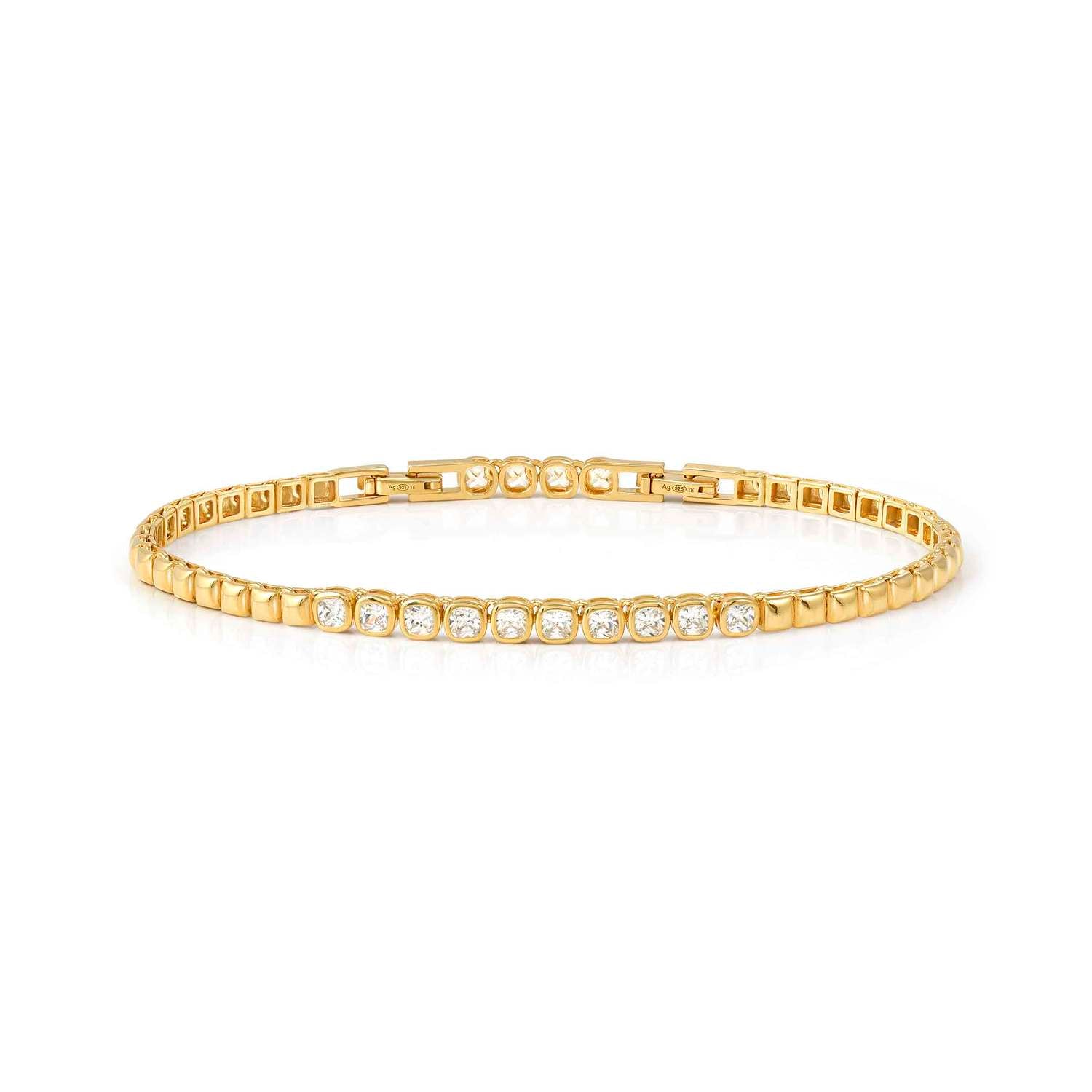 Nomination Enigmatic Shine Square CZ Bracelet gold finish