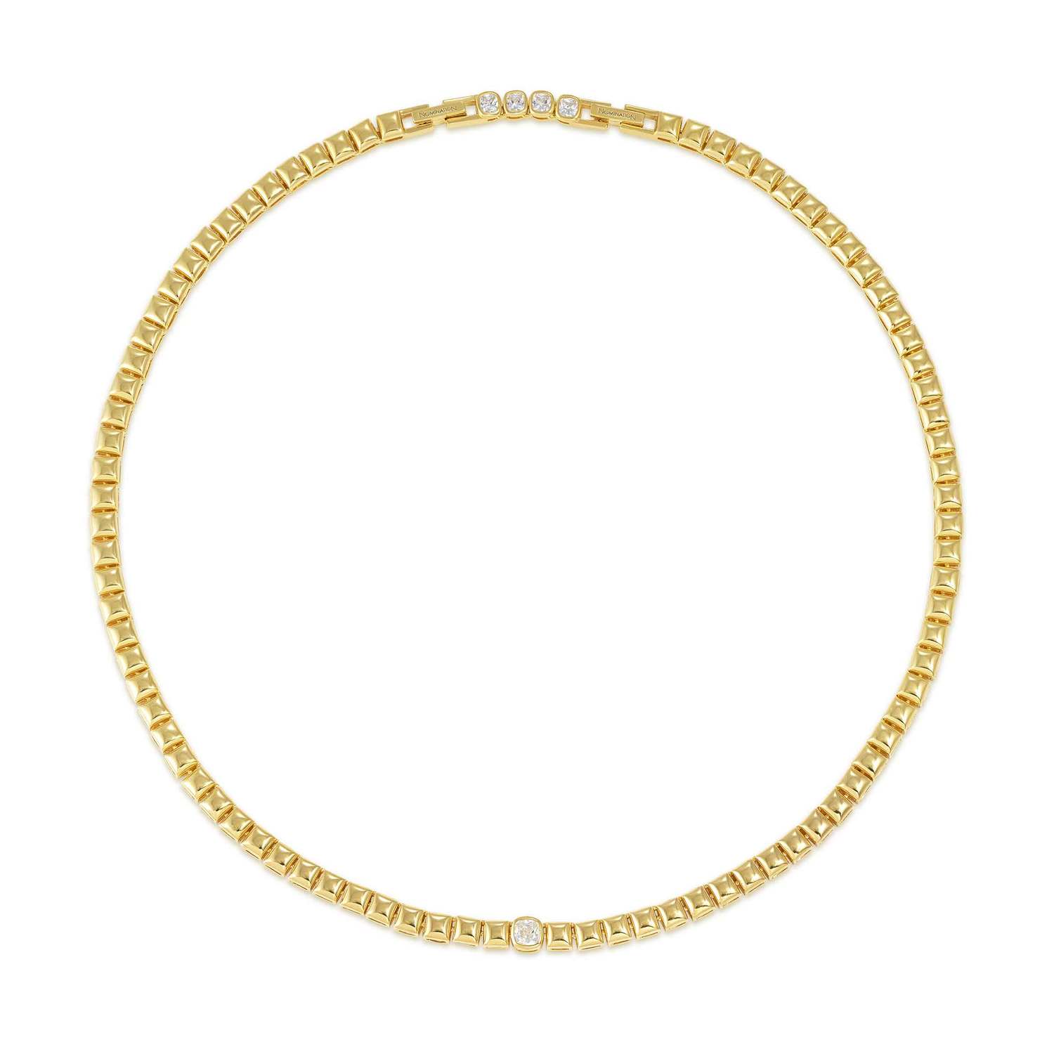 Nomination Enigmatic Shine Square Necklace gold finish