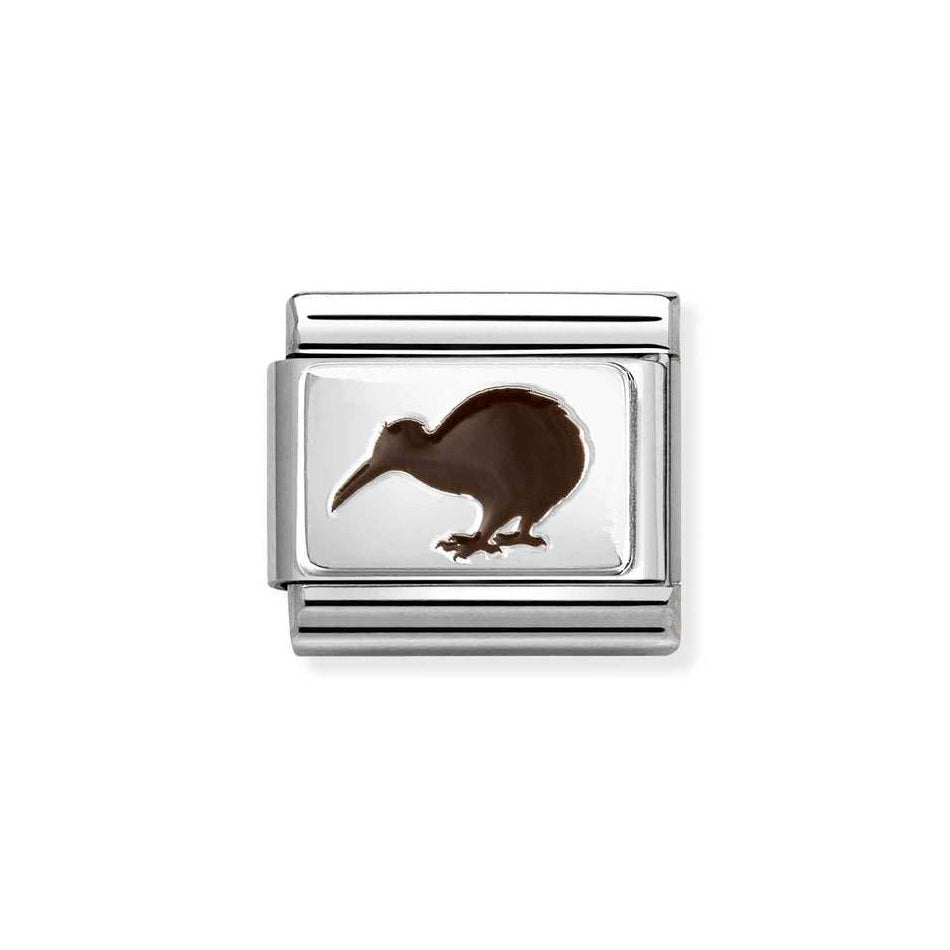 Nomination Classic Link Kiwi Charm in Silver