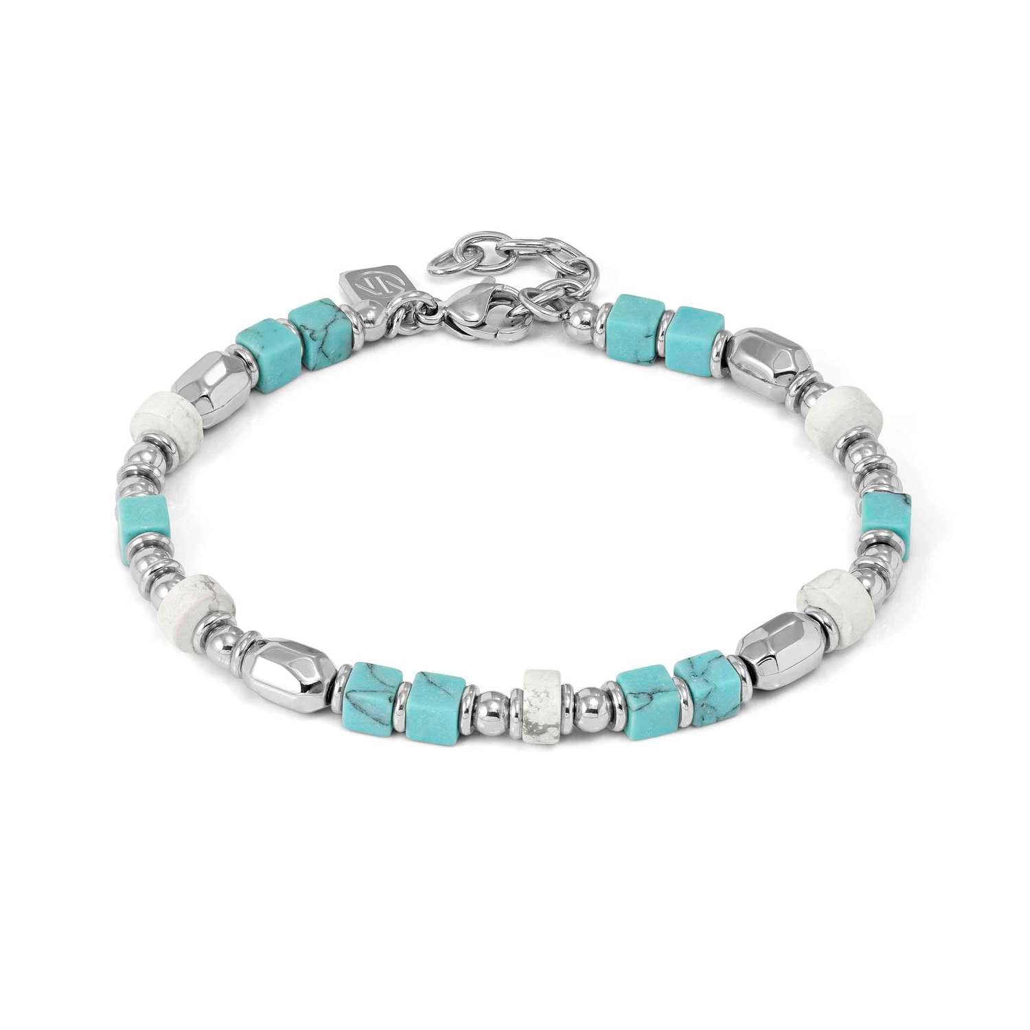 Nomination InstinctStyle Infinity Edition Wide Bracelet Turquoise & White Howlite