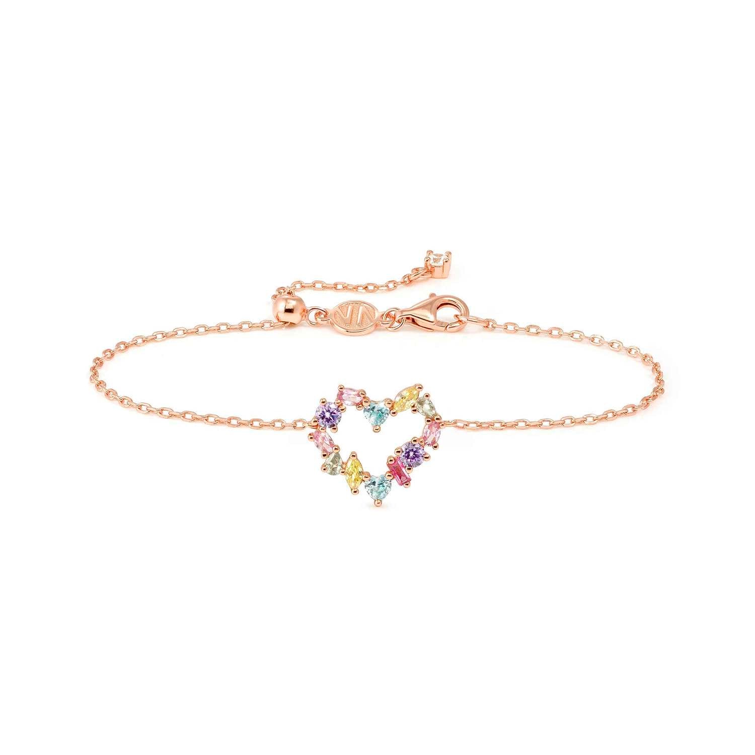 Nomination Colour Wave Mini Edition CZ Heart Bracelet