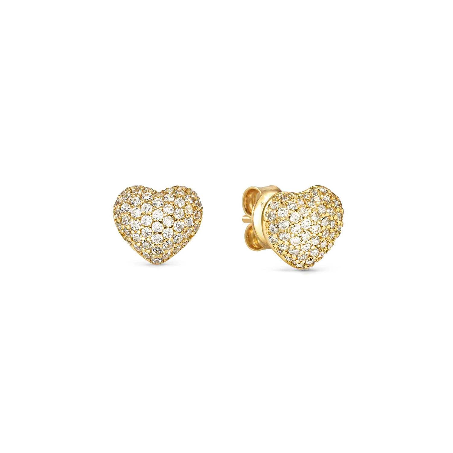 Nomination Life Poetry Heart Stud Earrings gold