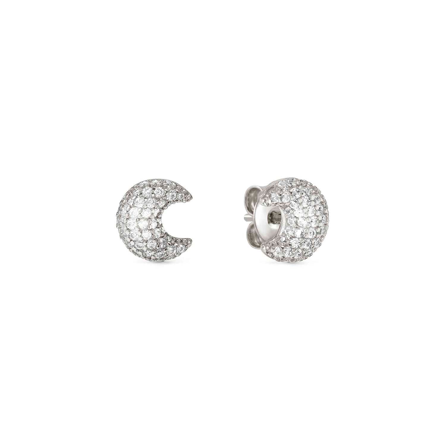 Nomination Life Poetry Moon Stud Earrings silver