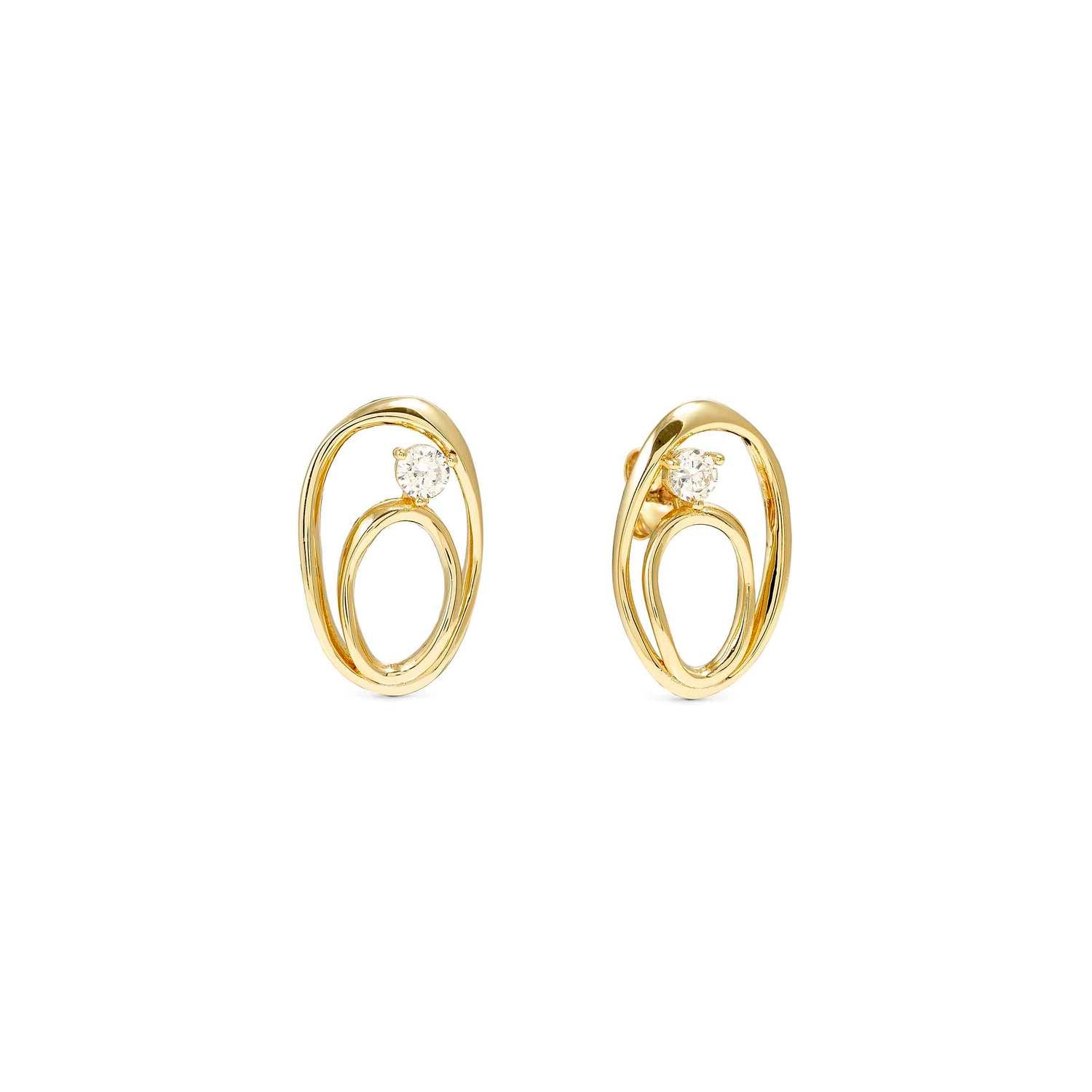 Nomination My Rebel Art Oval Stud Earrings gold