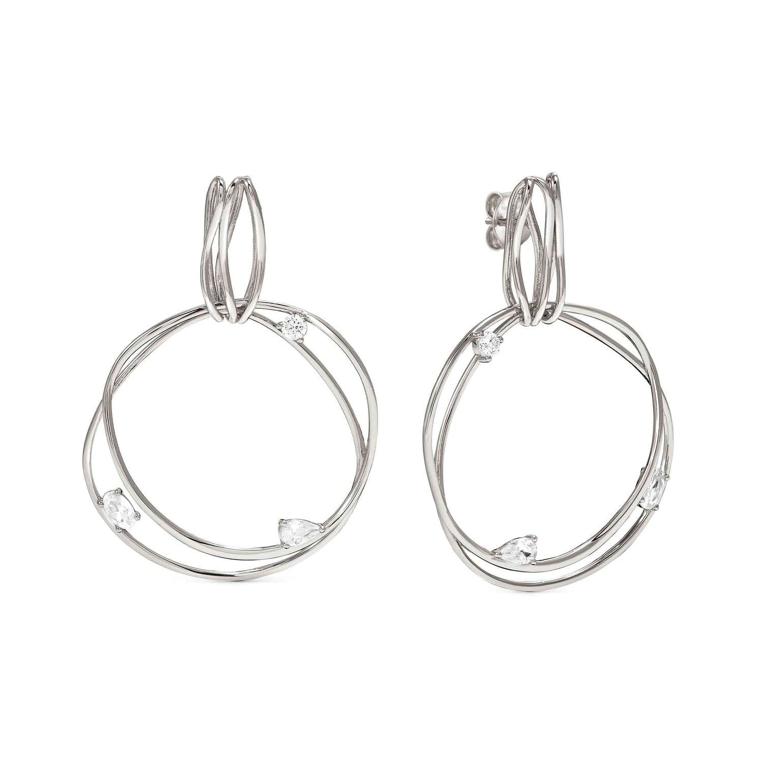 Nomination My Rebel Art Circle Drop Earrings silver