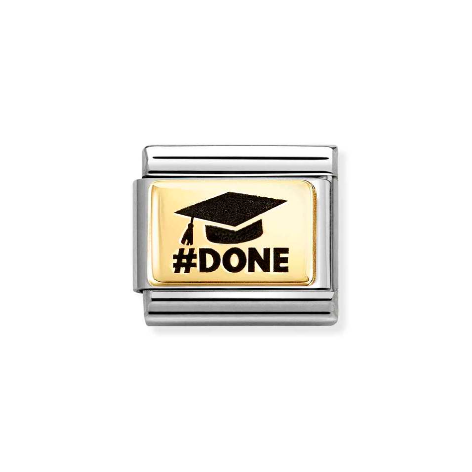 Nomination Classic Graduation Hat #DONE Charm in Gold