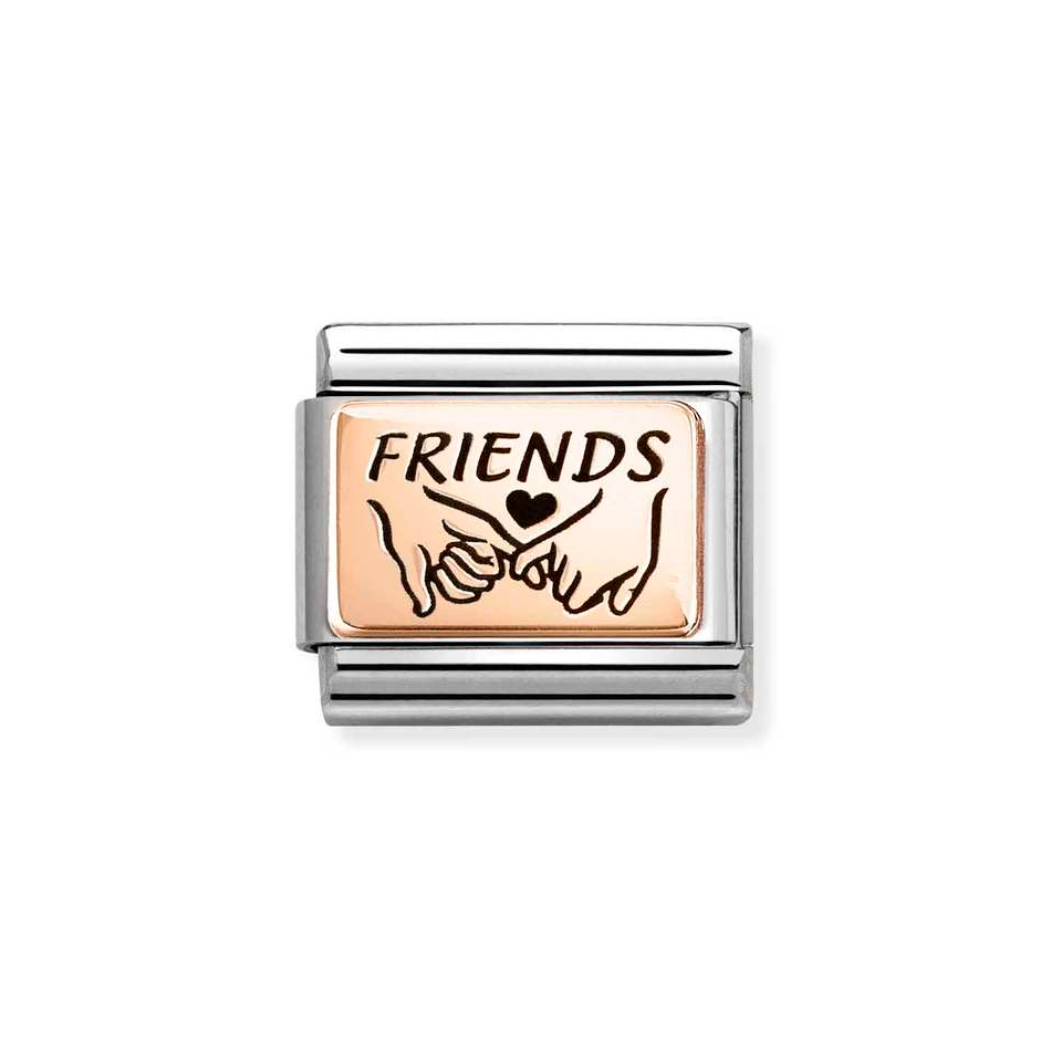 Nomination Classic Link Pinky Promise Friends Charm in Rose Gold