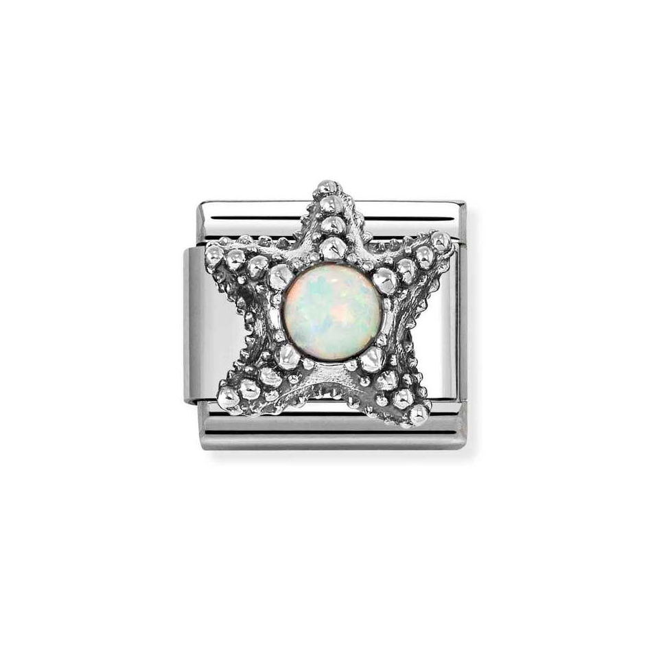 Nomination Classic White Opal Starfish Charm in Silver