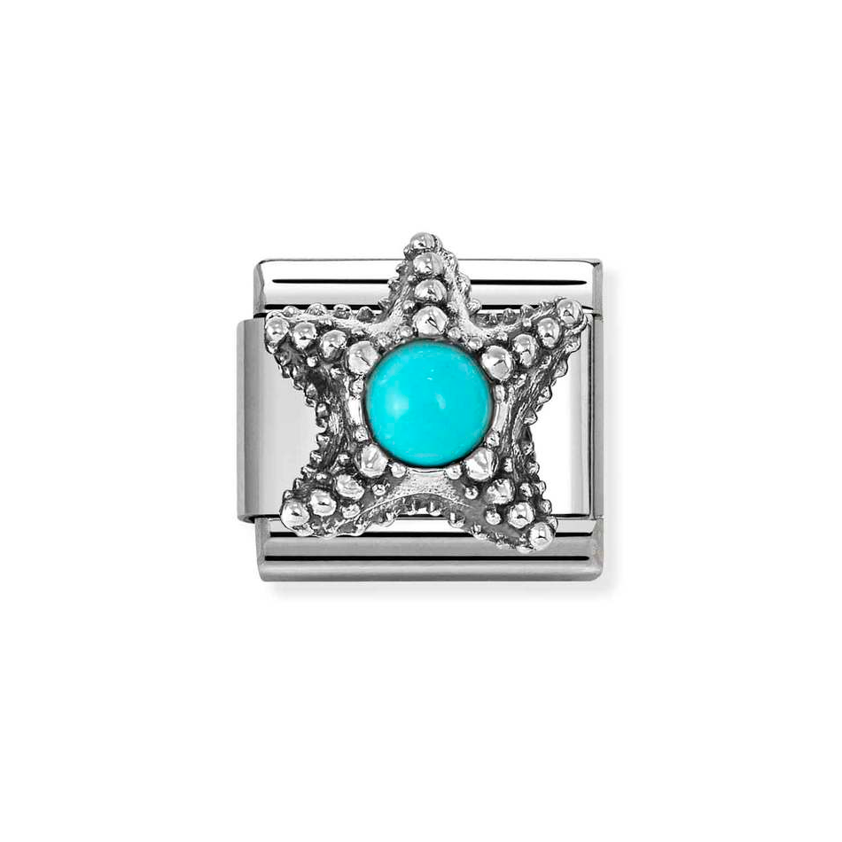Nomination Classic Turquoise Starfish Charm in Silver