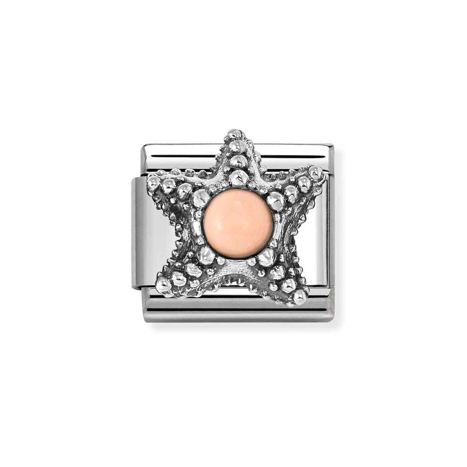 Nomination Classic Pink Coral Starfish Charm in Silver