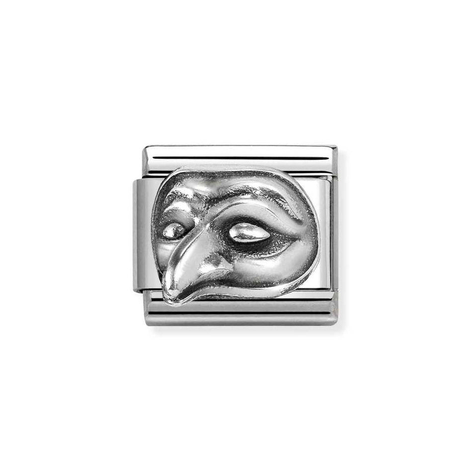 Nomination Classic Link Masquerade Mask Charm in Silver