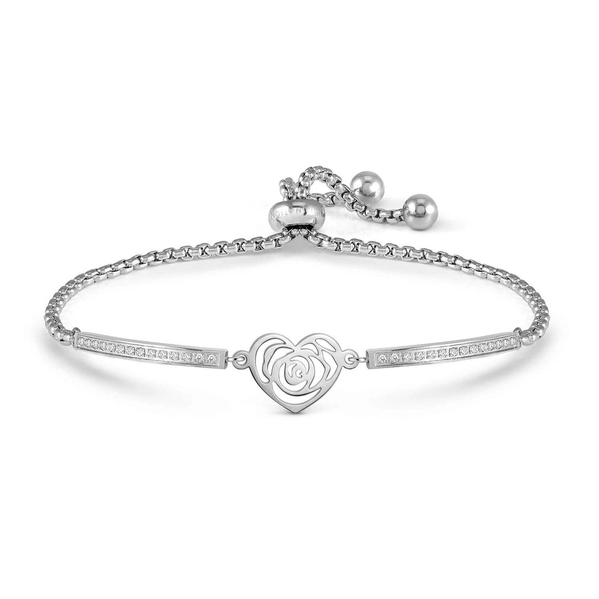 Nomination Milleluci Beloved Edition Patterned Heart Bracelet silver